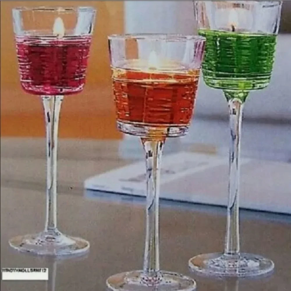 🔸️🔸️NIB PartyLite Clear Lines Votive Holder Trio - Picture 9 of 15